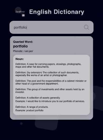 ZedPro English Dictionary
