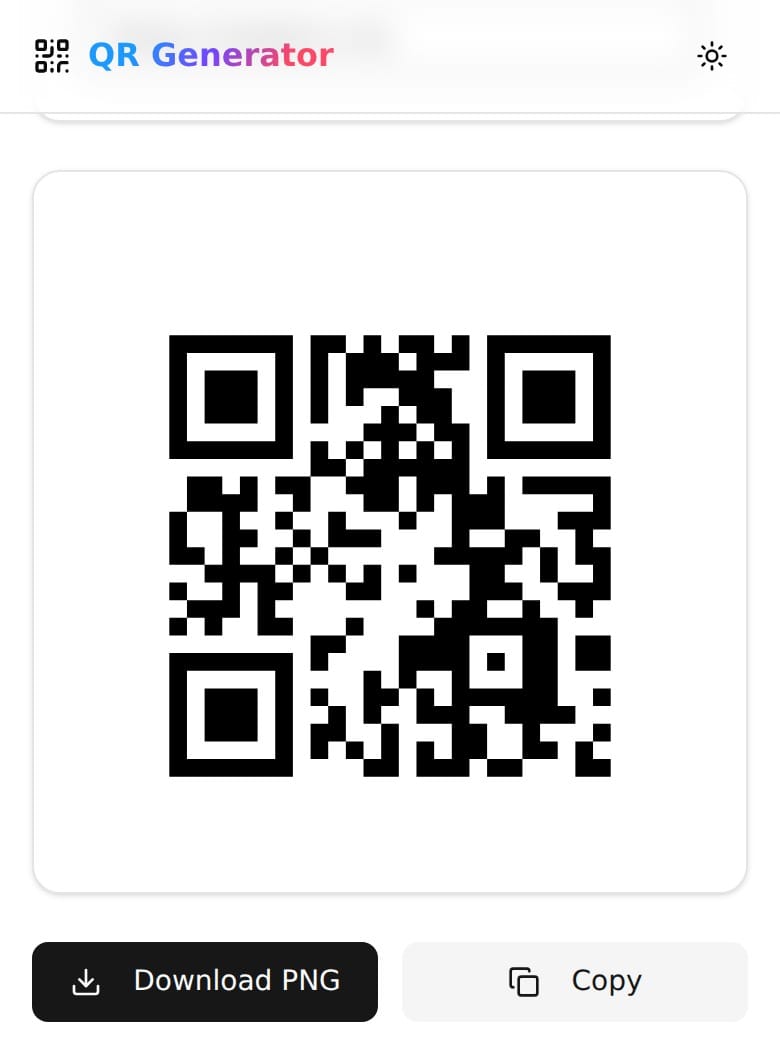 QR Code Generator project visual
